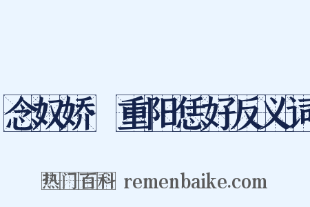 念奴娇·重阳恁好反义词是什么意思的图片